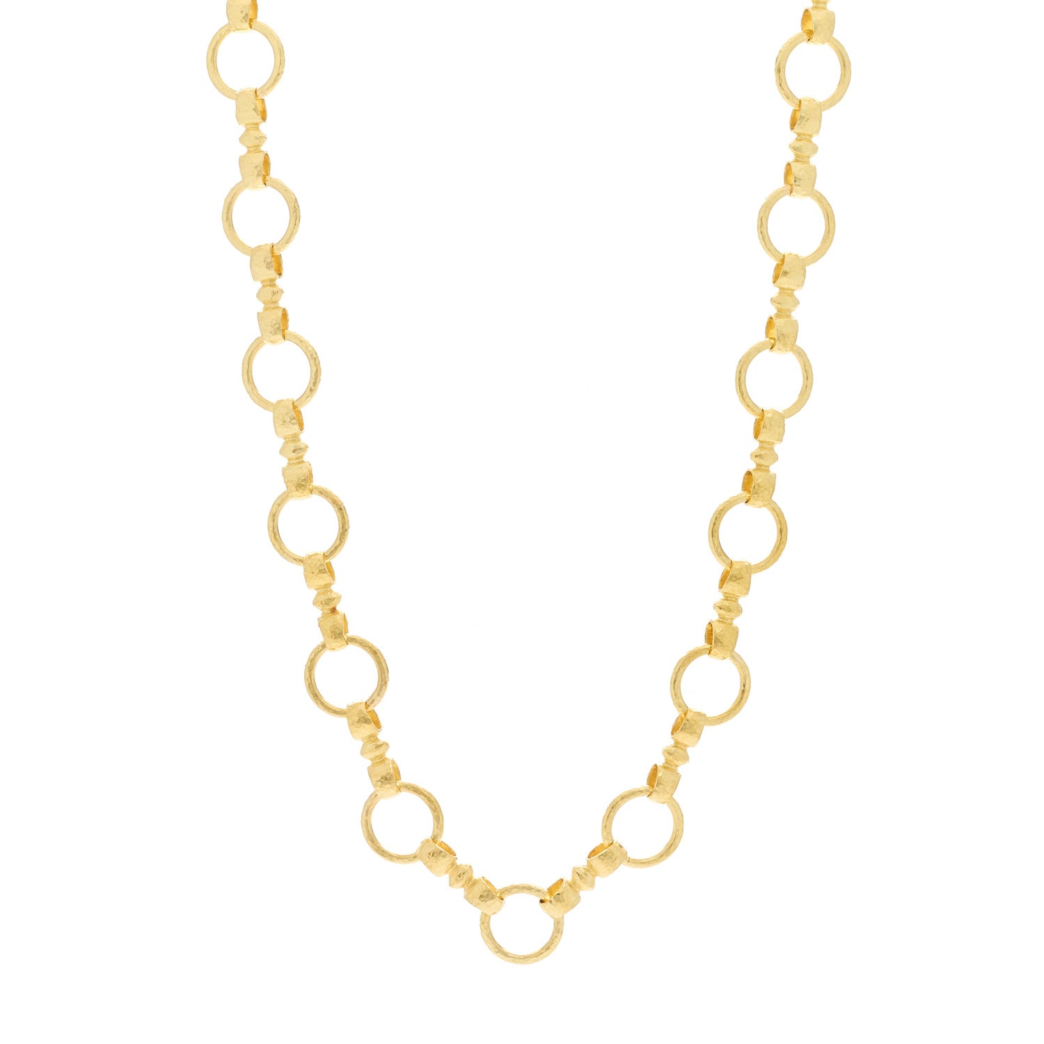 Elizabeth Locke 19K Yellow Gold Celtic Link Necklace 21" 1 of 4
