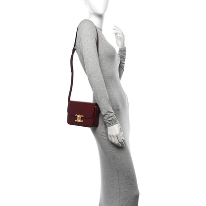 Celine Shiny Calfskin Teen Triomphe Light Burgundy 2 of 15