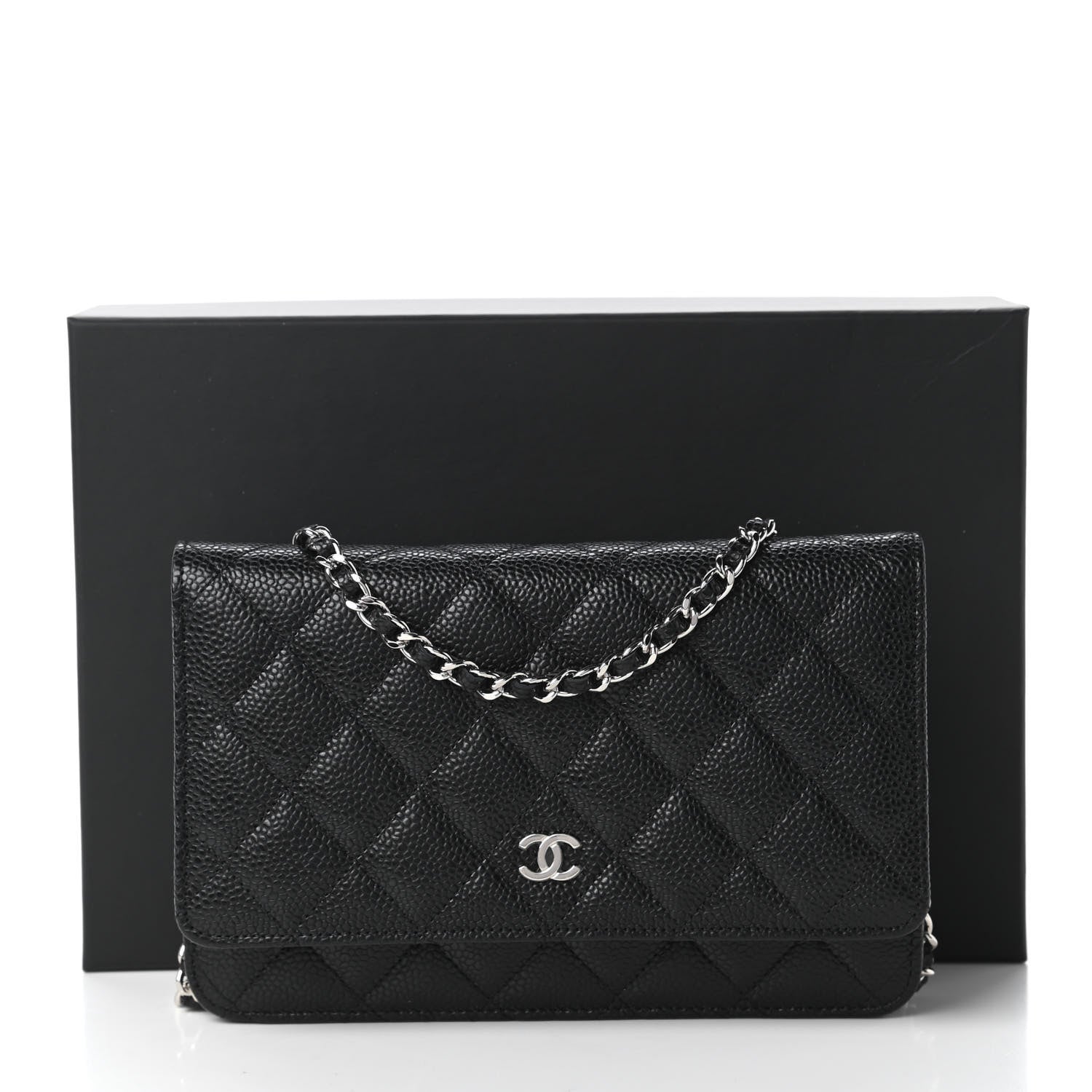 Chanel Caviar Quilted Wallet On Chain WOC Black 11 of 11