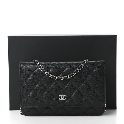 Chanel Caviar Quilted Wallet On Chain WOC Black 11 of 11