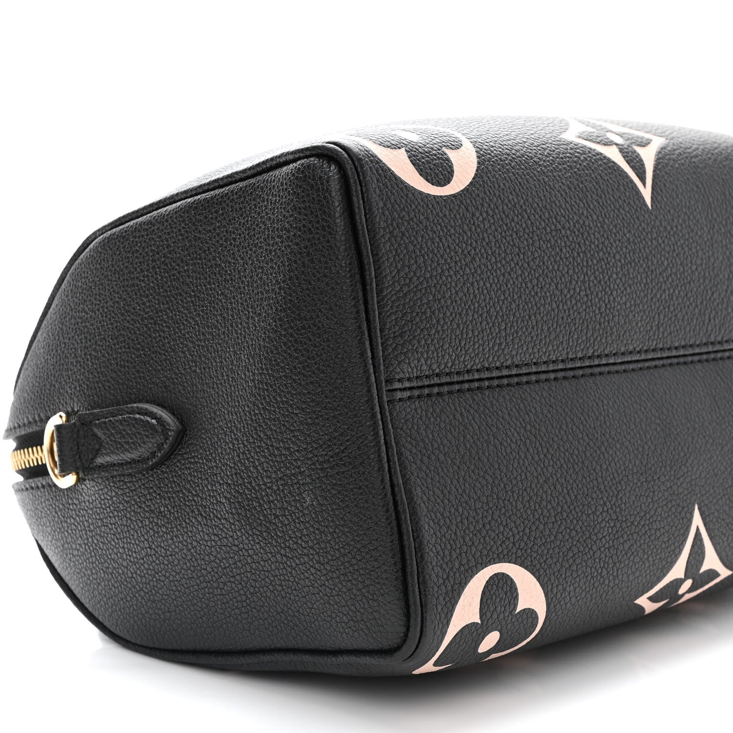 Louis Vuitton Empreinte Monogram Giant Speedy Bandouliere 25 Black Beige 8 of 9