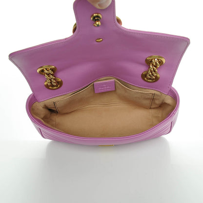 Gucci Calfskin Matelasse Mini GG Marmont Shoulder Bag Candy Mousse 5 of 6
