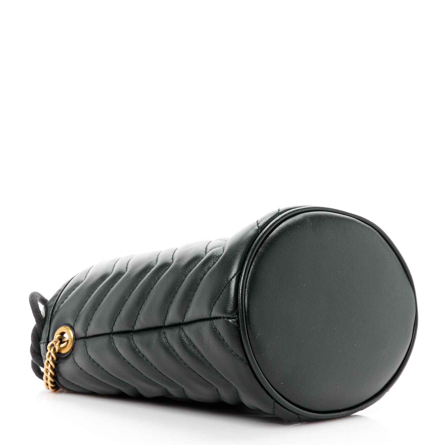 Gucci Calfskin Matelasse Mini GG Marmont 2.0 Bucket Bag Black 4 of 10