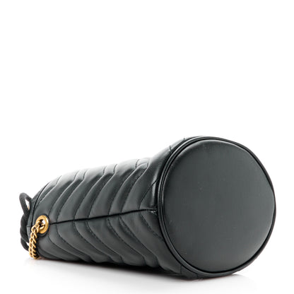 Gucci Calfskin Matelasse Mini GG Marmont 2.0 Bucket Bag Black 4 of 10