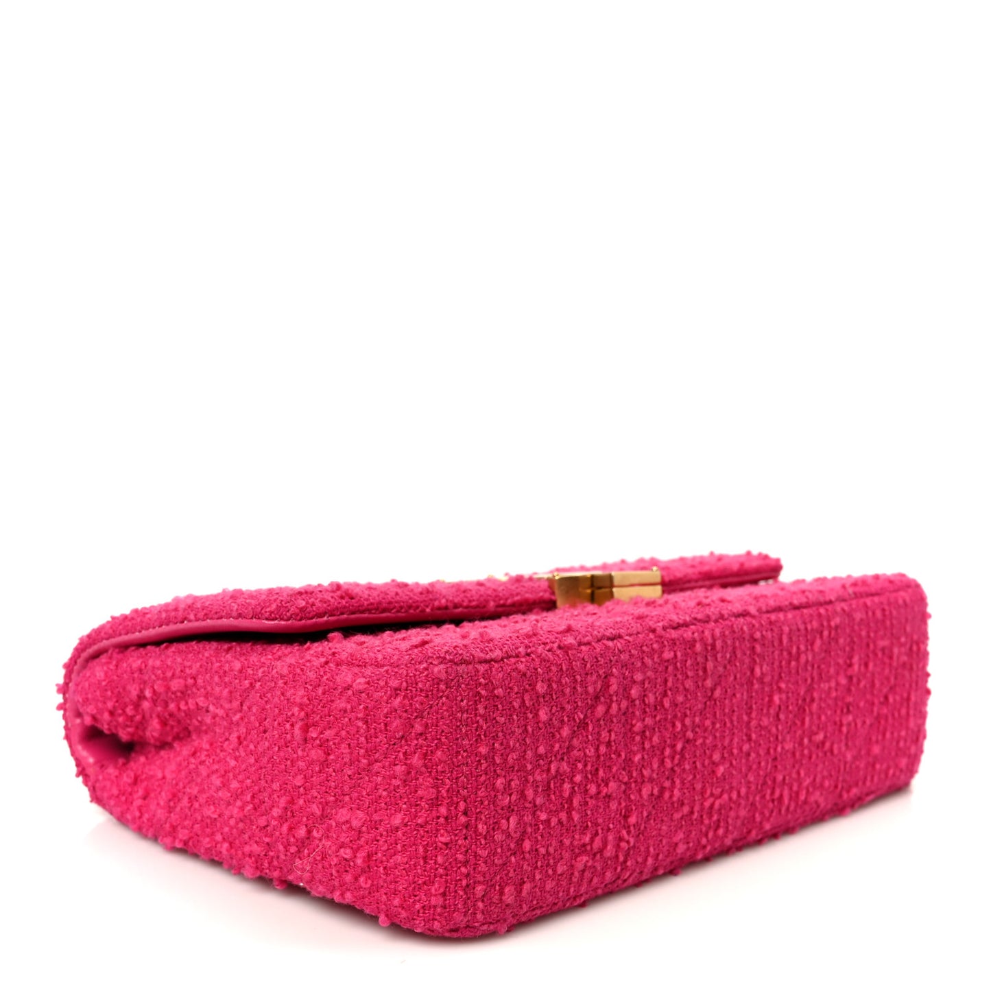 Boucle Tweed Patchwork Monogram Medium Jamie Baguette Magenta