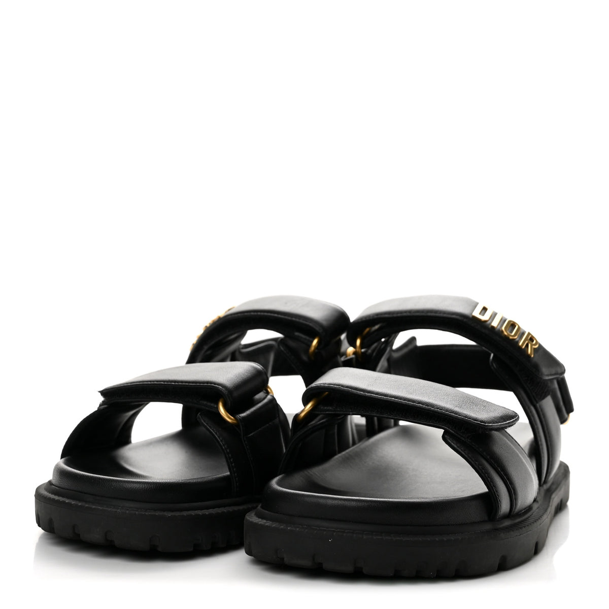 Lambskin Dioract 10mm Sandals 36.5 Black