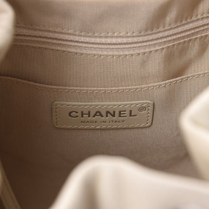 Chanel Caviar Flat Quilted Small Chain Bucket Bag Off White 9 of 11