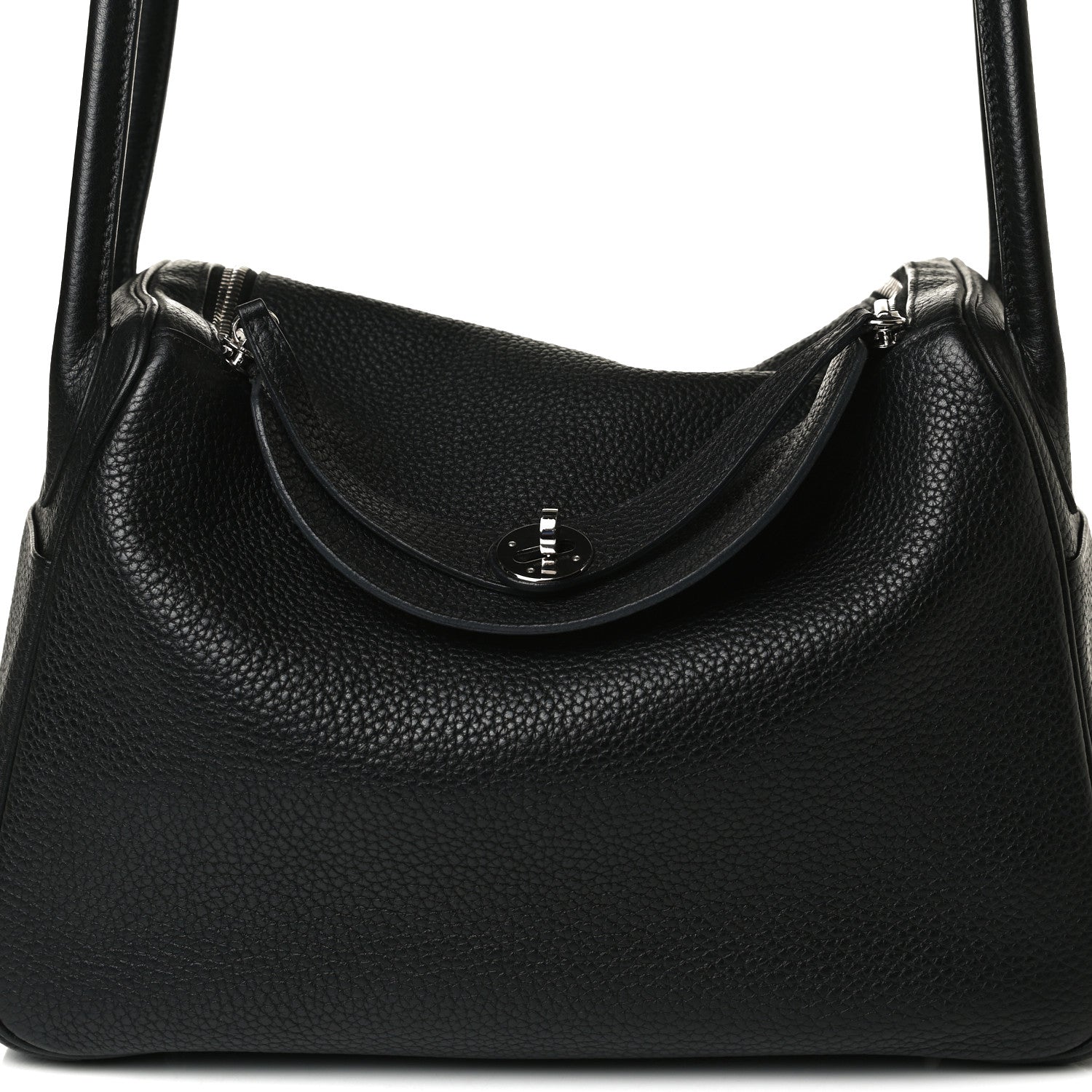 Hermes Taurillon Clemence Lindy 30 Black 7 of 15