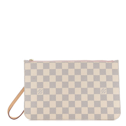 Louis Vuitton Damier Azur Neverfull MM GM Pochette Rose Ballerine 1 of 7