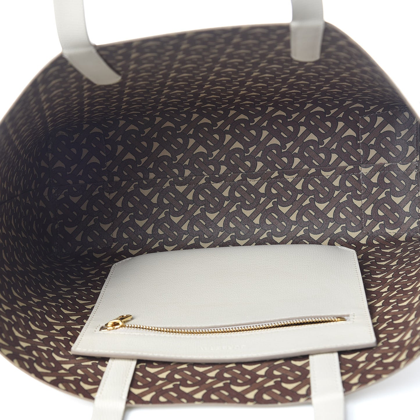 Calfskin Embossed Monogram Motif Medium Tote Limestone