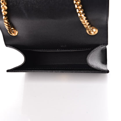 Saint Laurent Grain De Poudre Small Monogram Kate Satchel Black 5 of 11