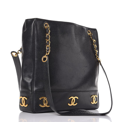 Chanel Caviar CC Shoulder Bag Black 3 of 7