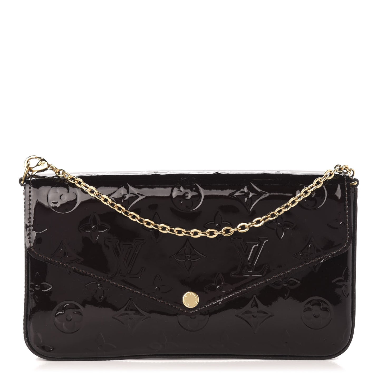 Vernis Pochette Felicie Chain Wallet Amarante