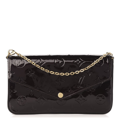 Louis Vuitton Vernis Pochette Felicie Chain Wallet Amarante 1 of 10
