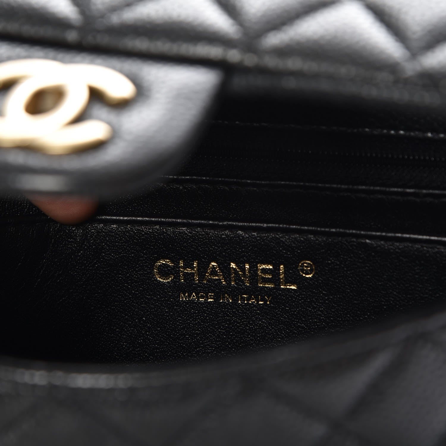 Chanel Caviar Quilted Mini Rectangular Flap Dark Charcoal 6 of 8