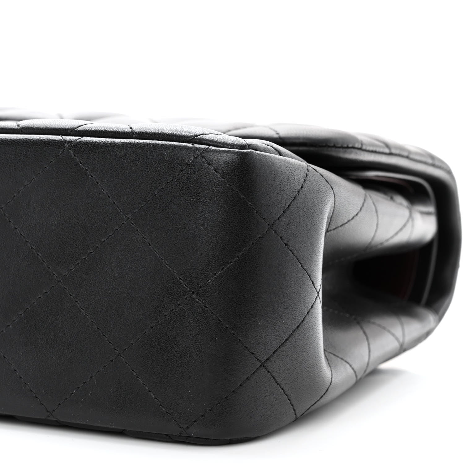 Chanel Lambskin Quilted Jumbo Double Flap Black 10 of 11