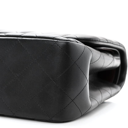 Chanel Lambskin Quilted Jumbo Double Flap Black 10 of 11