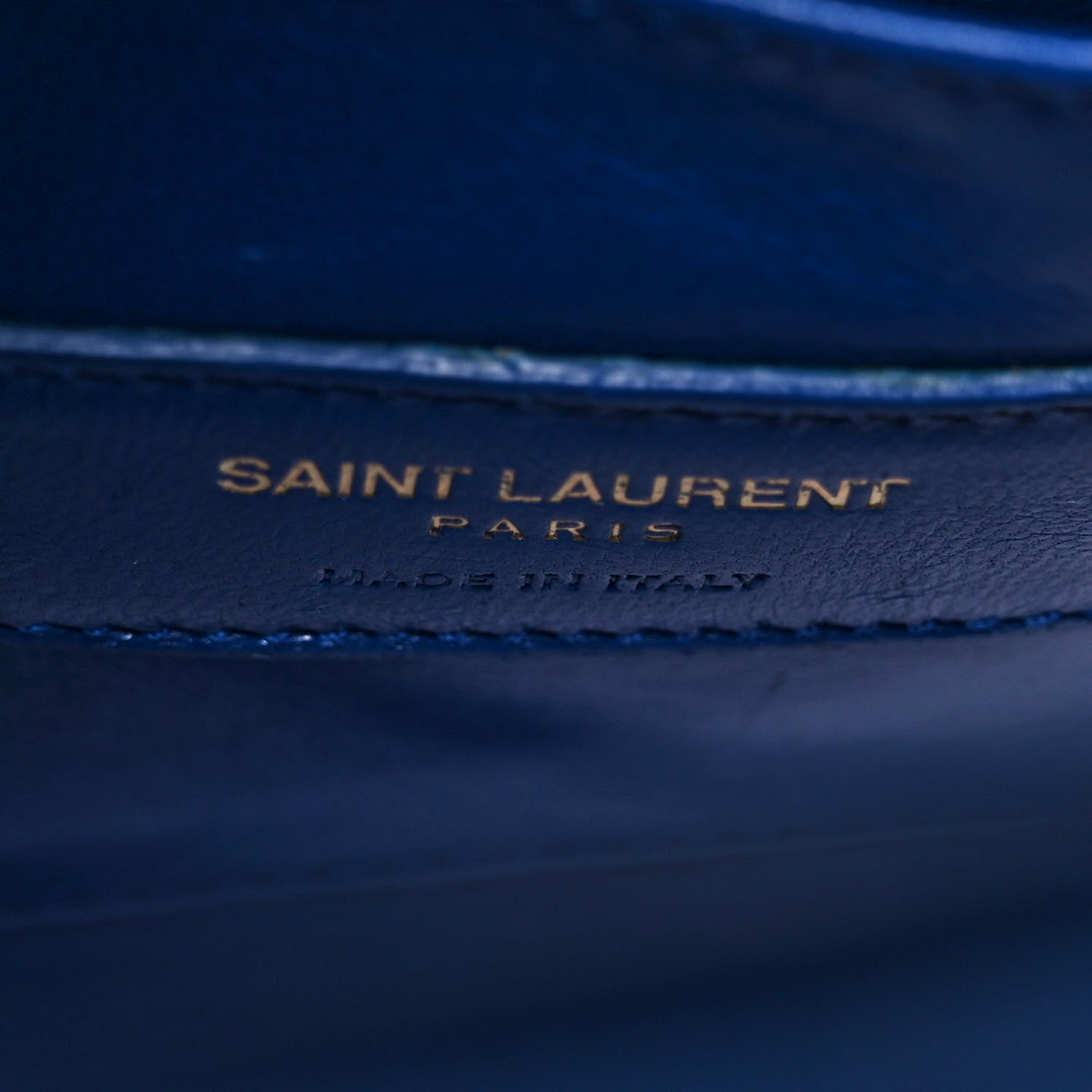 Saint Laurent Calfskin Crocodile Embossed Nano Sac De Jour Royal Blue 5 of 7
