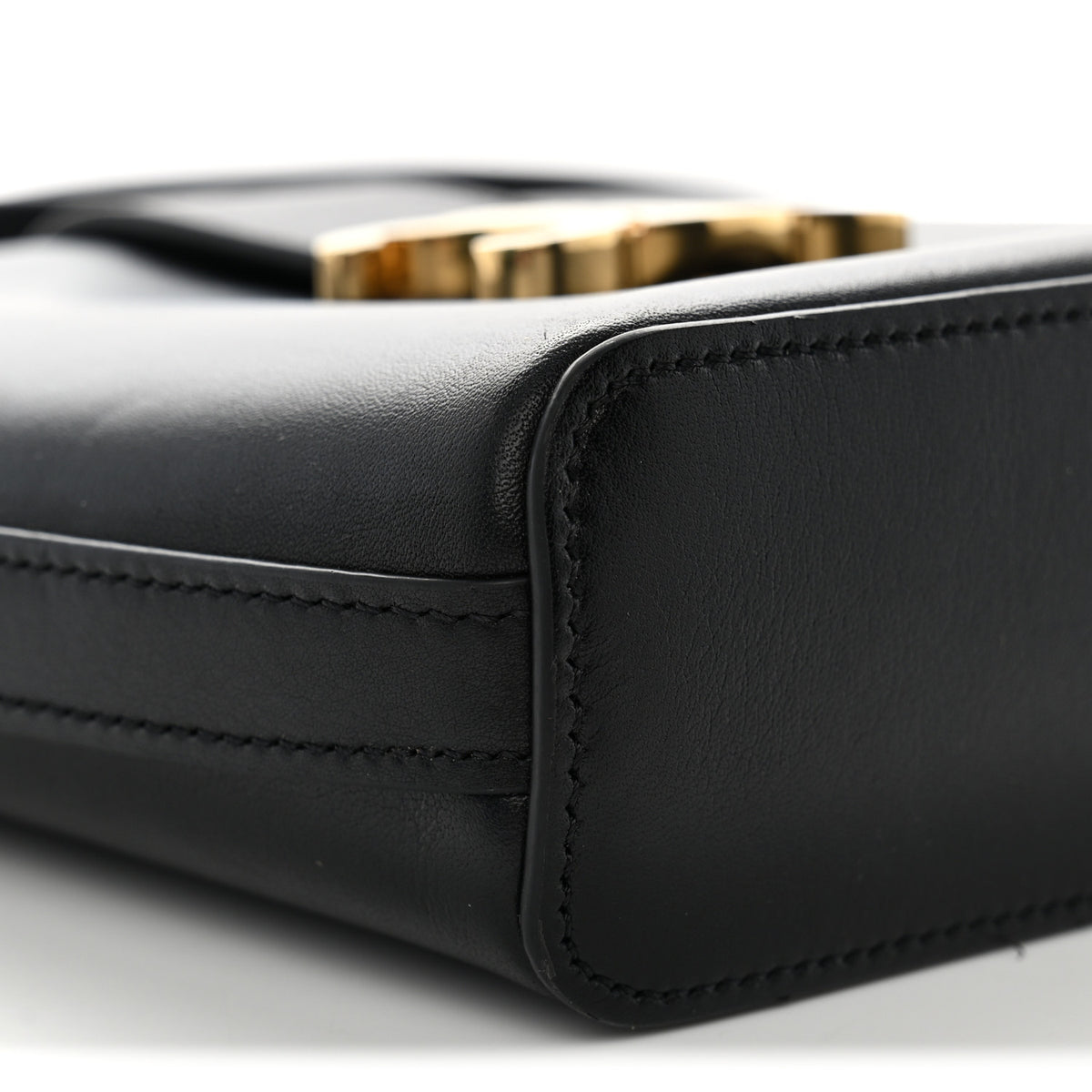 Smooth Calfskin Triomphe Mini Bucket Bag Black