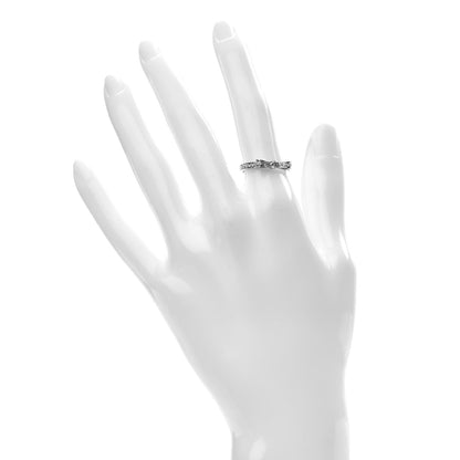 Chanel 18K White Gold Diamond Ruban Ring 51 5.75 2 of 5