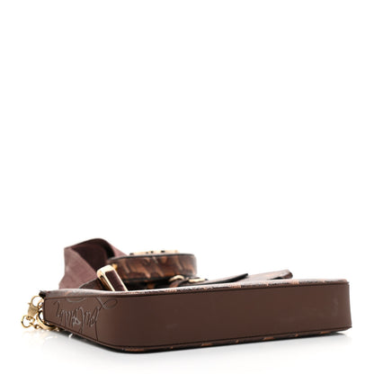 Christian Louboutin Toile Monogram Loubila Chain Hybrid Crossbody Brown 4 of 9
