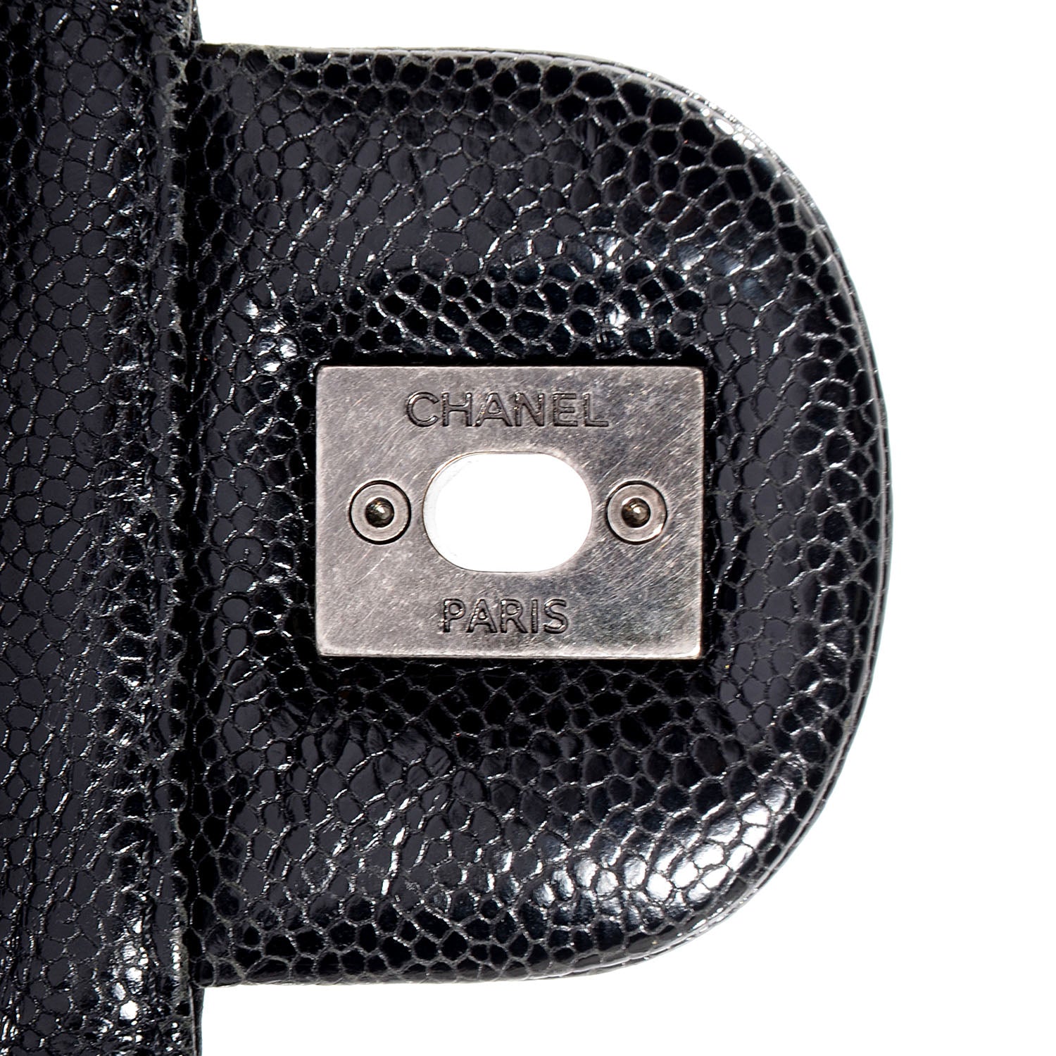 Chanel Crumpled Grained Calfskin CC Crave Jumbo Flap Black 8 of 8