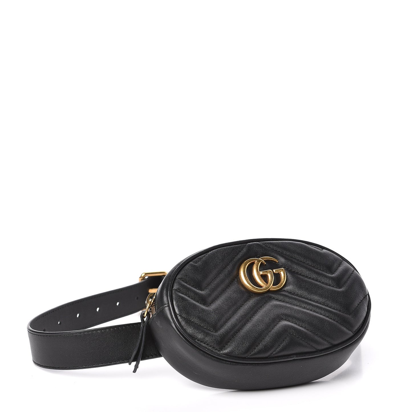 Calfskin Matelasse GG Marmont Belt Bag 75 30 Black
