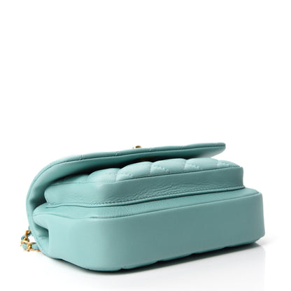 Chanel Calfskin Quilted Top Handle Flap Light Blue 4 of 11