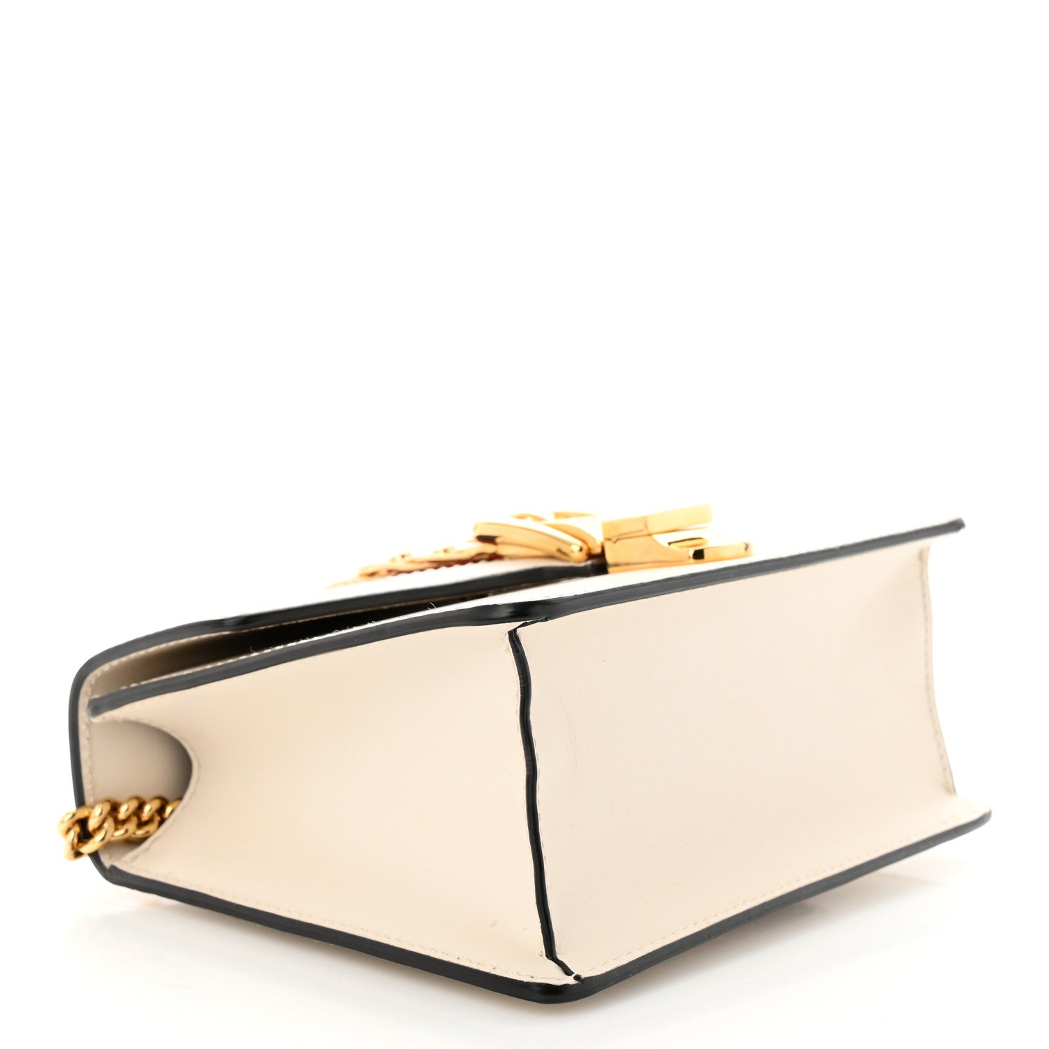 Gucci Calfskin Mini Sylvie Chain Shoulder Bag White 4 of 13