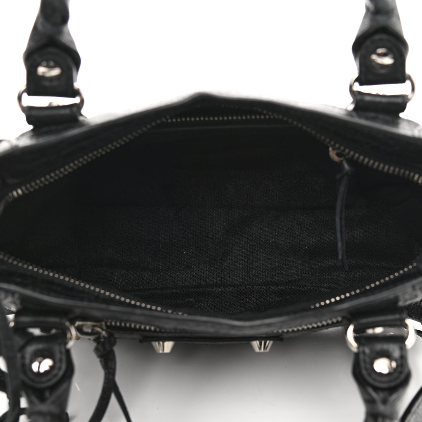 Agneau Classic Silver Hardware Mini City Black