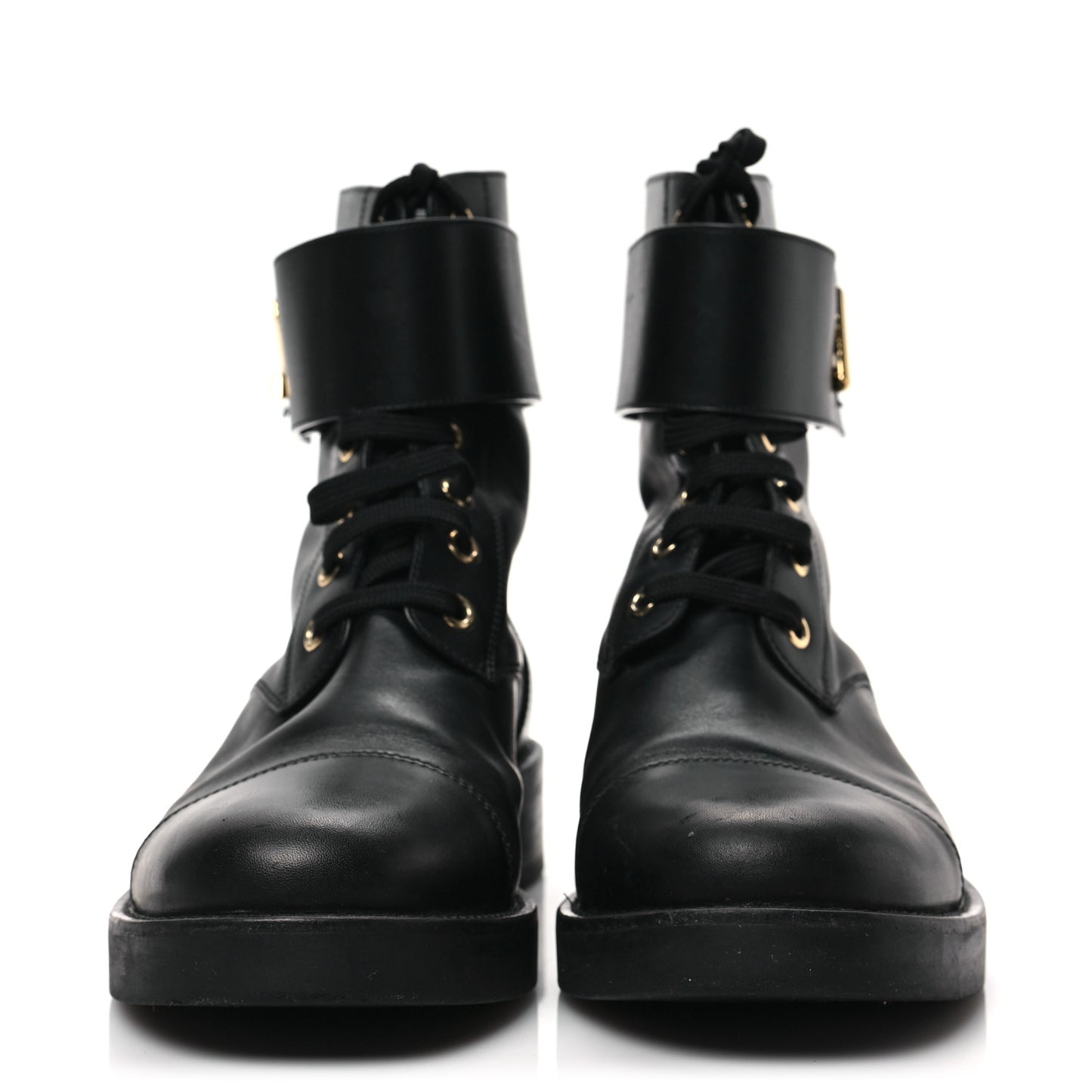 Calfskin Wonderland Flat Ranger Boots 39 Black