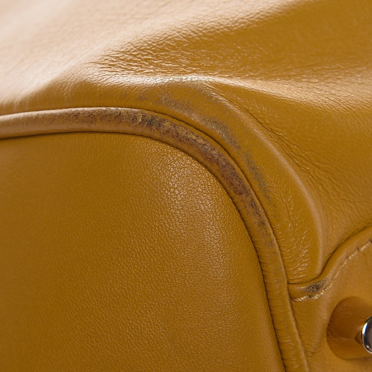 Burberry Calfskin Haymarket Check Small Canterbury Tote Yellow 11 of 12