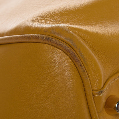 Burberry Calfskin Haymarket Check Small Canterbury Tote Yellow 11 of 12