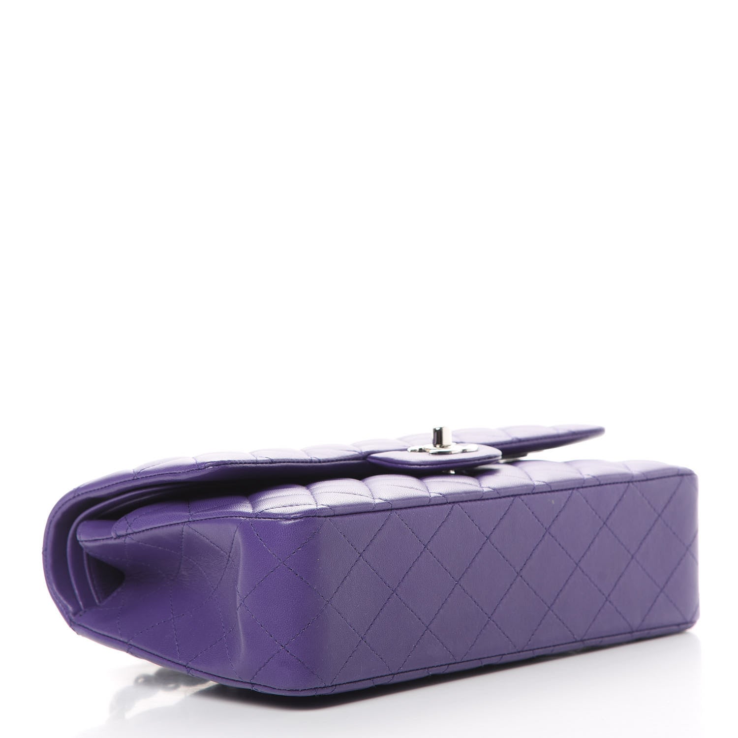 Chanel Lambskin Quilted Medium Double Flap Purple 4 of 16