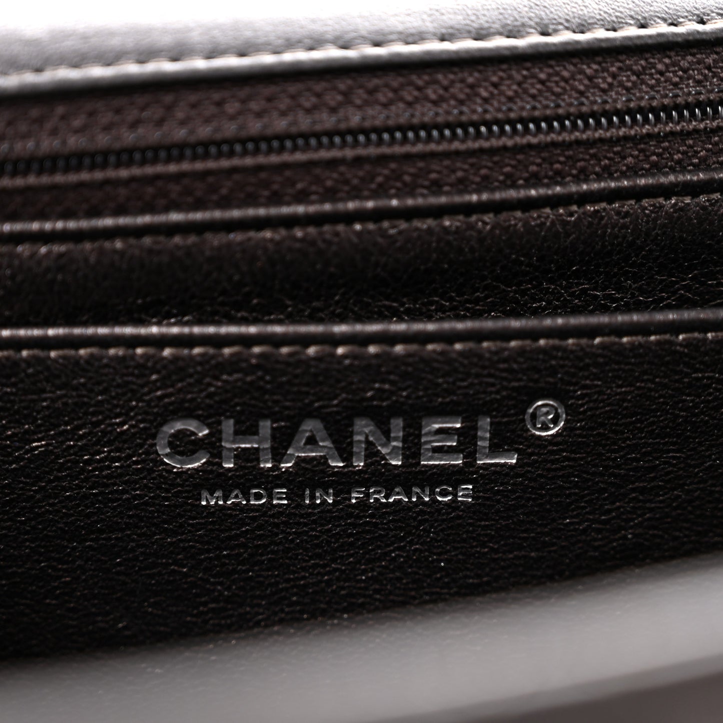 Metallic Lambskin Quilted Maxi Single Flap Dark Grey