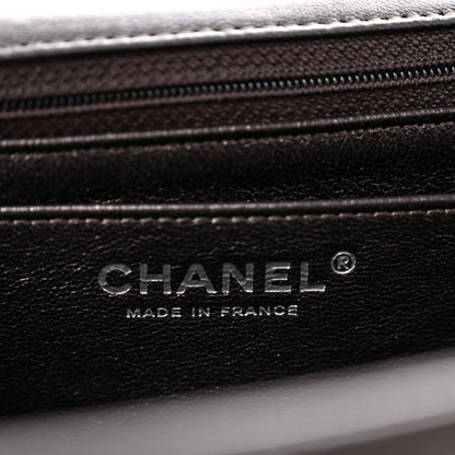 Chanel Metallic Lambskin Quilted Maxi Single Flap Dark Grey 6 of 13