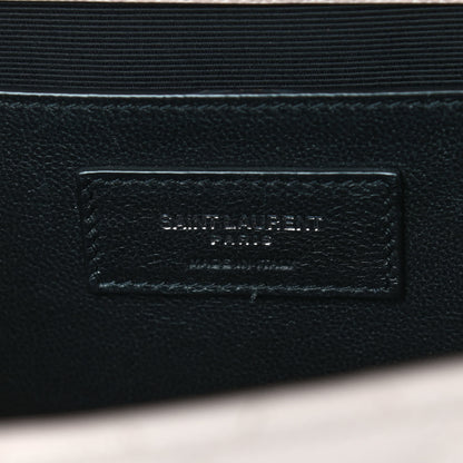 Saint Laurent Grain De Poudre Textured Mixed Matelasse Medium Triquilt Monogram Satchel Marble Pink 6 of 9