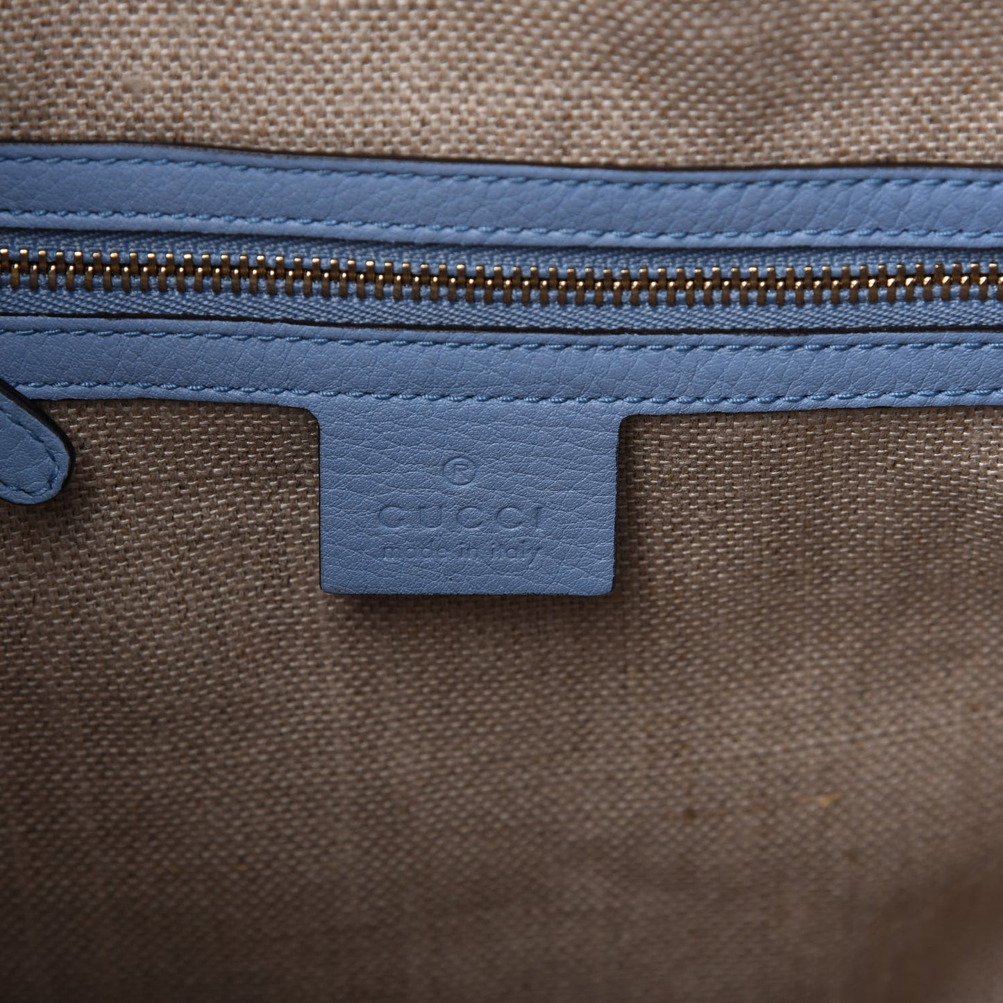 GG Monogram Calfskin Bucket Bag Blue