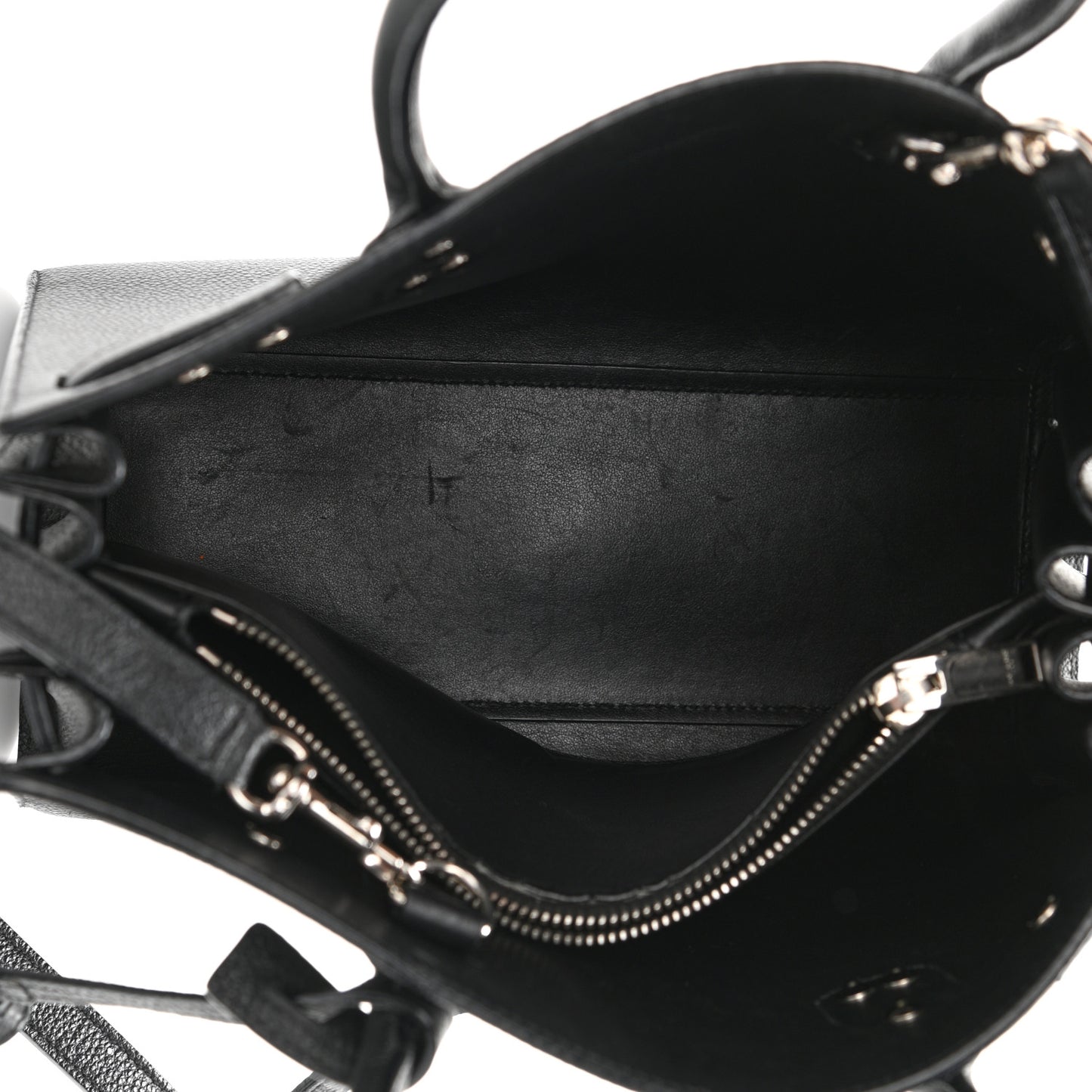Grained Calfskin Baby Sac De Jour Black