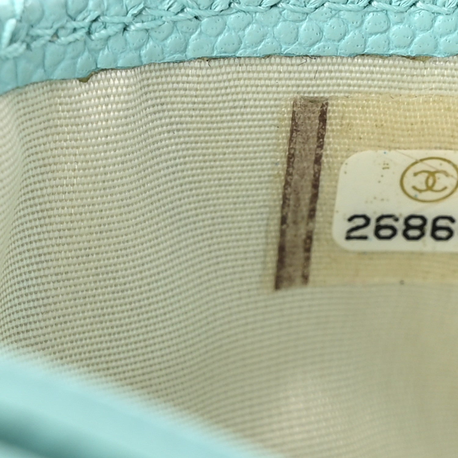 Chanel Caviar Quilted Card Holder Light Blue 8 of 9