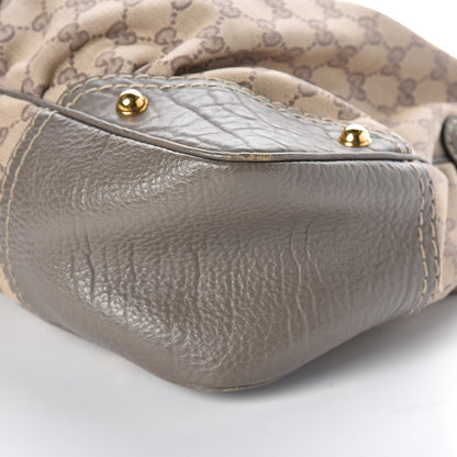 Gucci Monogram Medium Jockey Hobo Grey 6 of 9