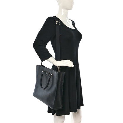 Prada Saffiano Cuir Tote Bag Black 3 of 8