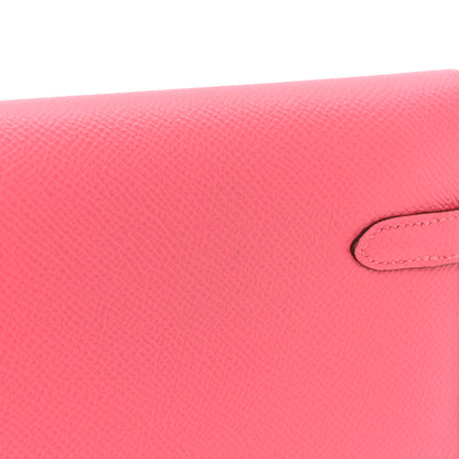 Hermes Epsom Kelly Longue Wallet Rose Azalee 18 of 18