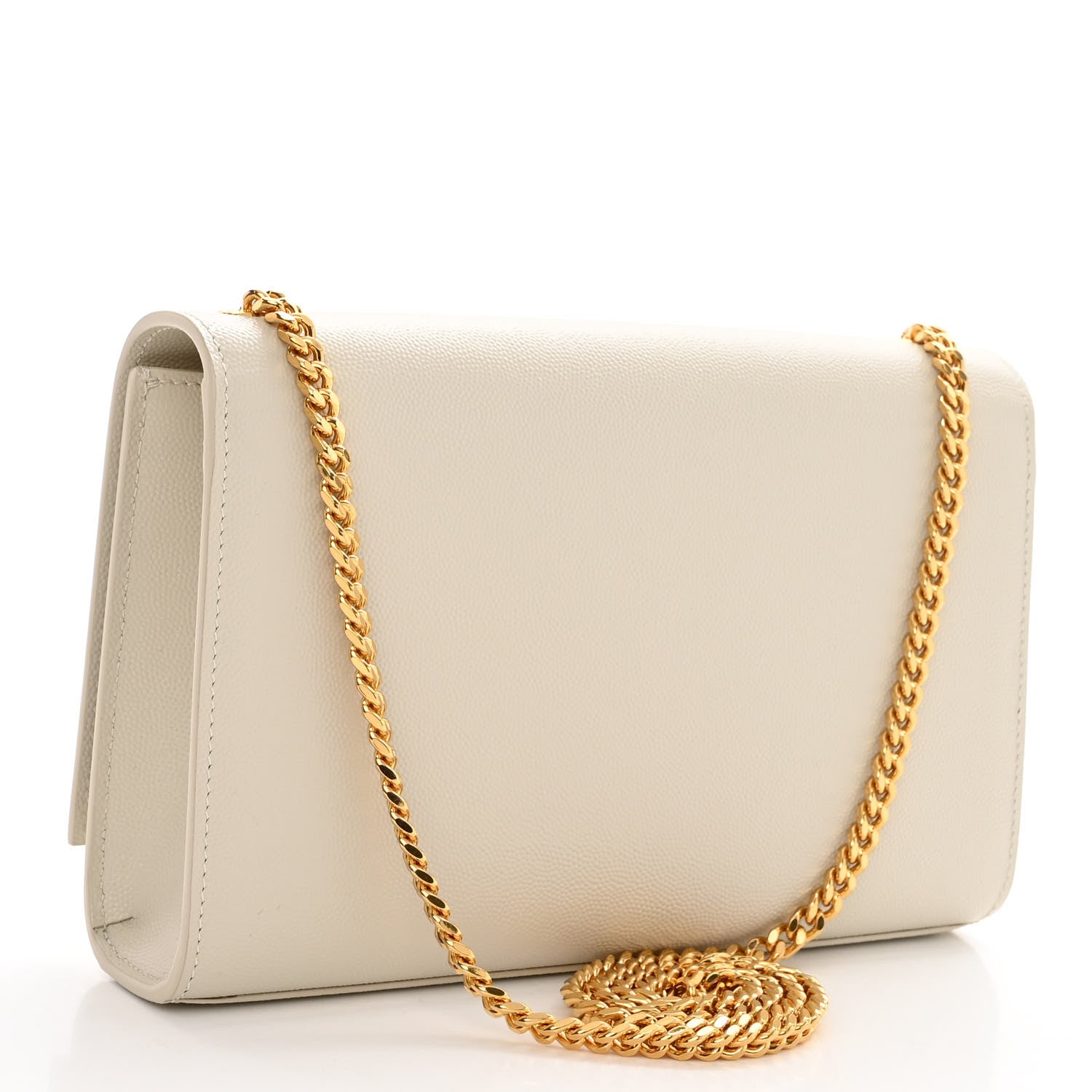 Saint Laurent Grain De Poudre Medium Classic Monogram Kate Satchel Crema Soft 3 of 9