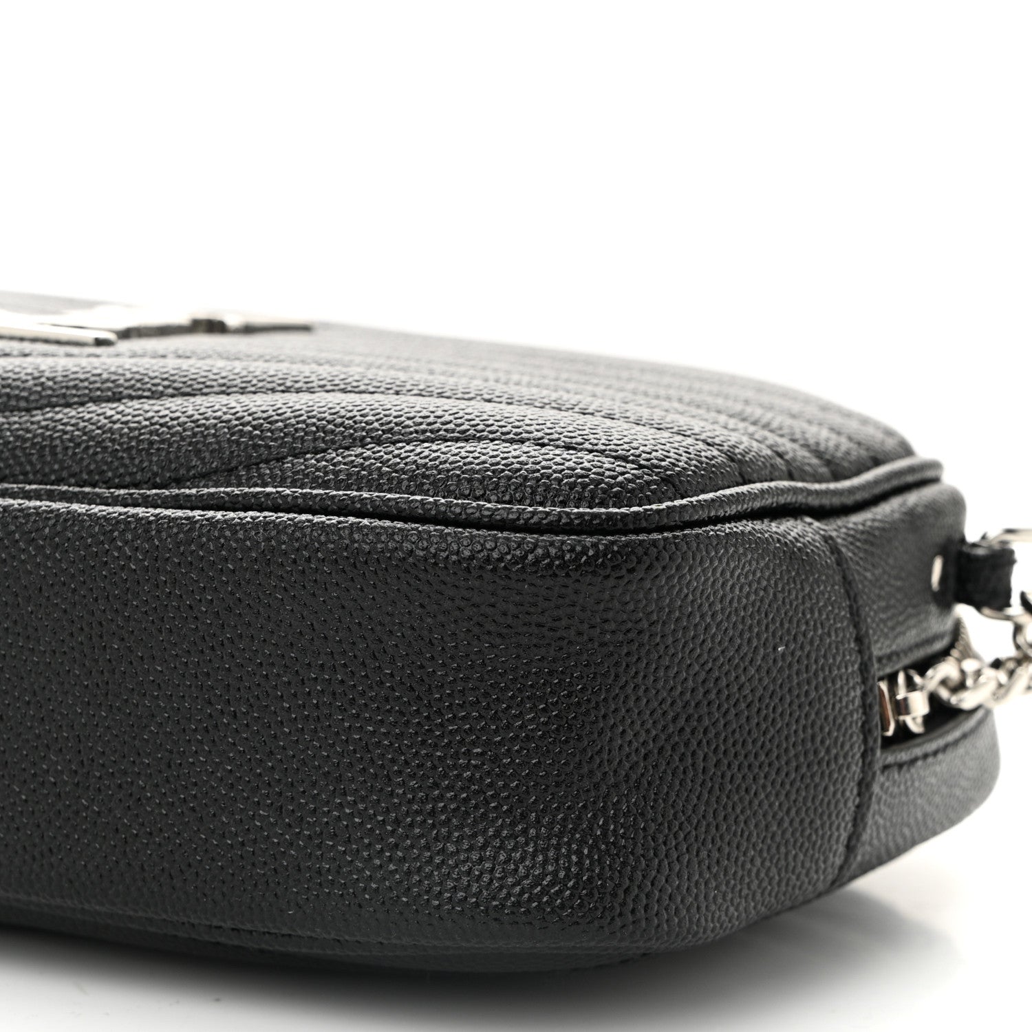 Saint Laurent Grain De Poudre Matelasse Monogram Mini Lou Camera Bag Black 10 of 10