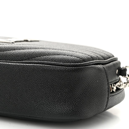 Saint Laurent Grain De Poudre Matelasse Monogram Mini Lou Camera Bag Black 10 of 10