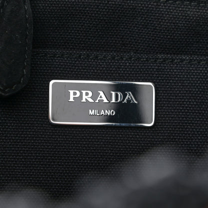 Prada Raffia Crochet Giardiniera Tote Black 6 of 9