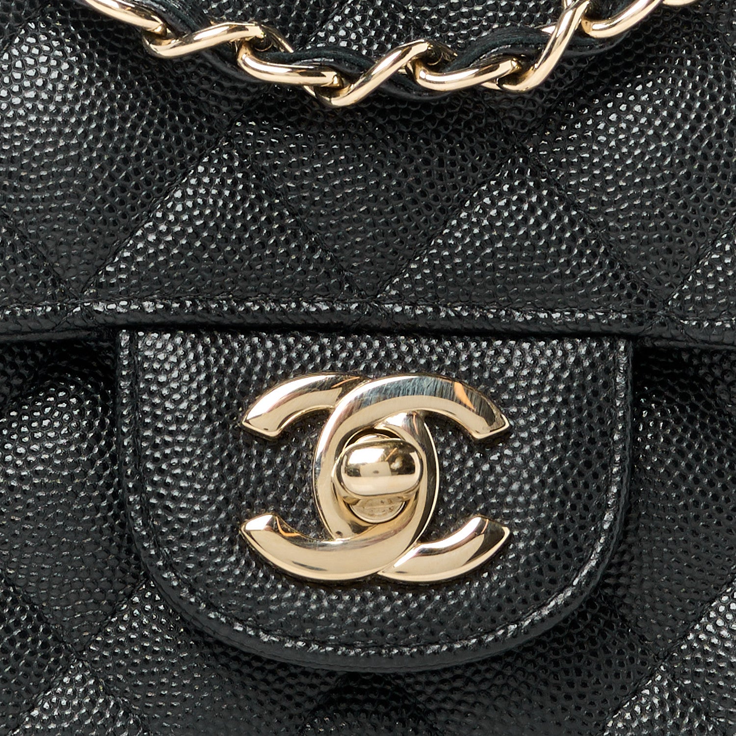 Chanel Caviar Quilted Mini Square Flap Black 9 of 11