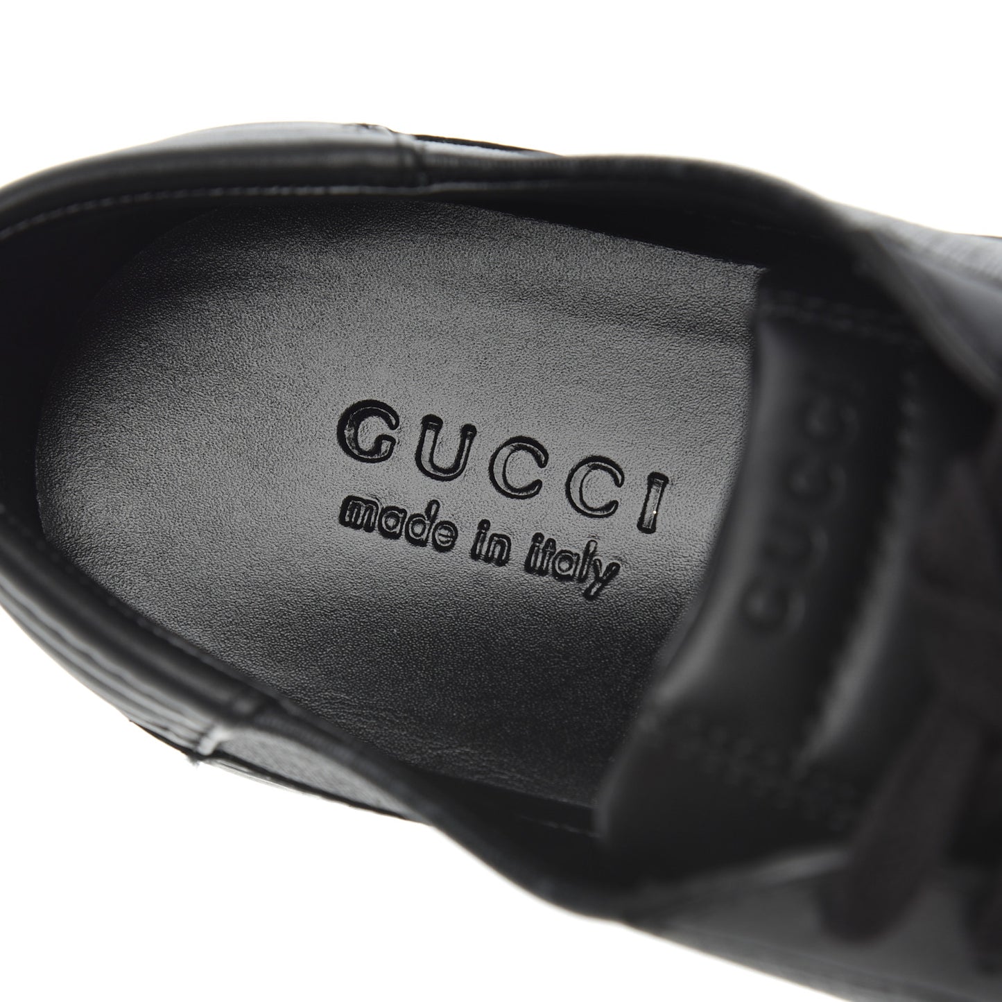 GG Supreme Monogram Mens Low Top Sneakers 10 Black