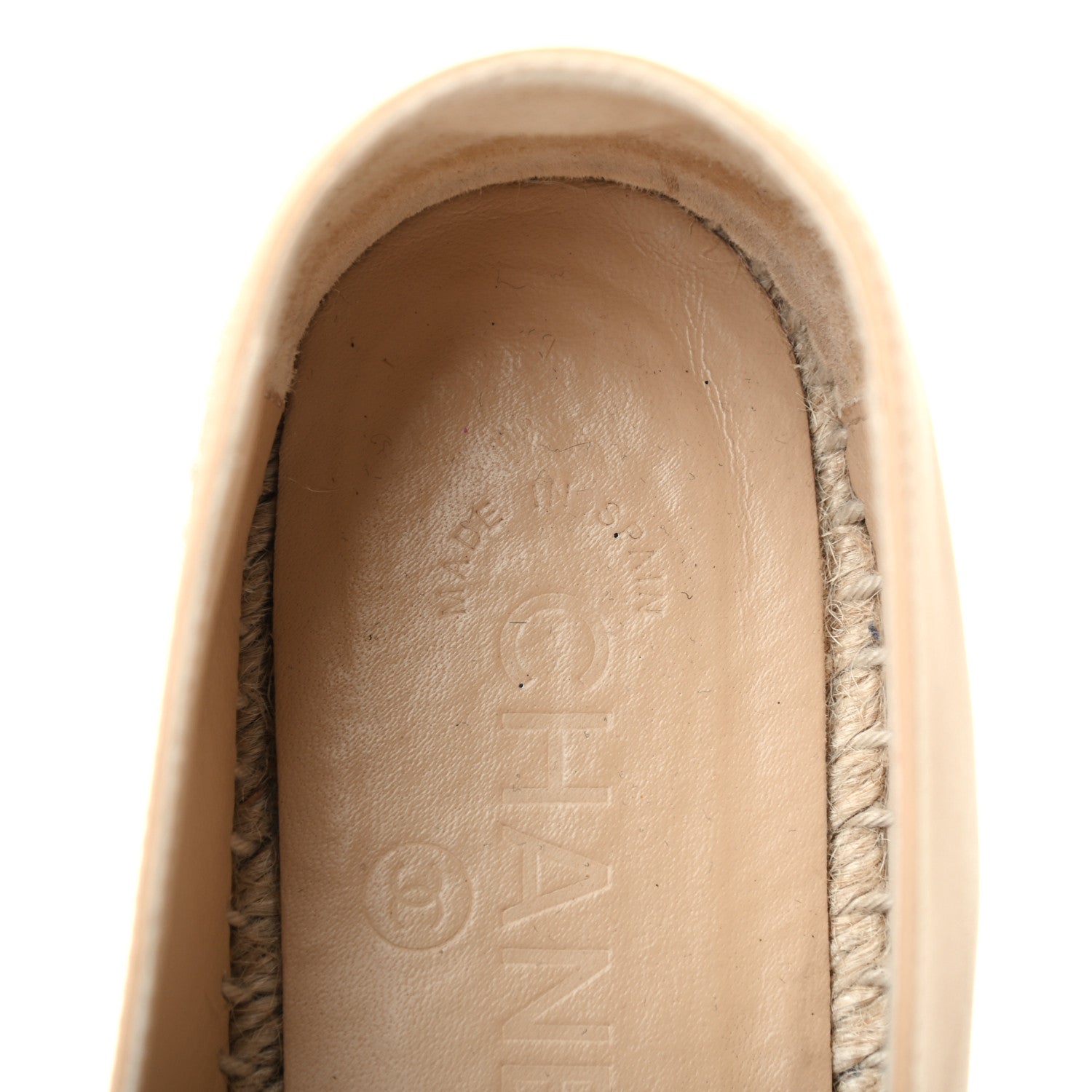 Chanel Lambskin CC Espadrilles 36 Beige Black 6 of 7